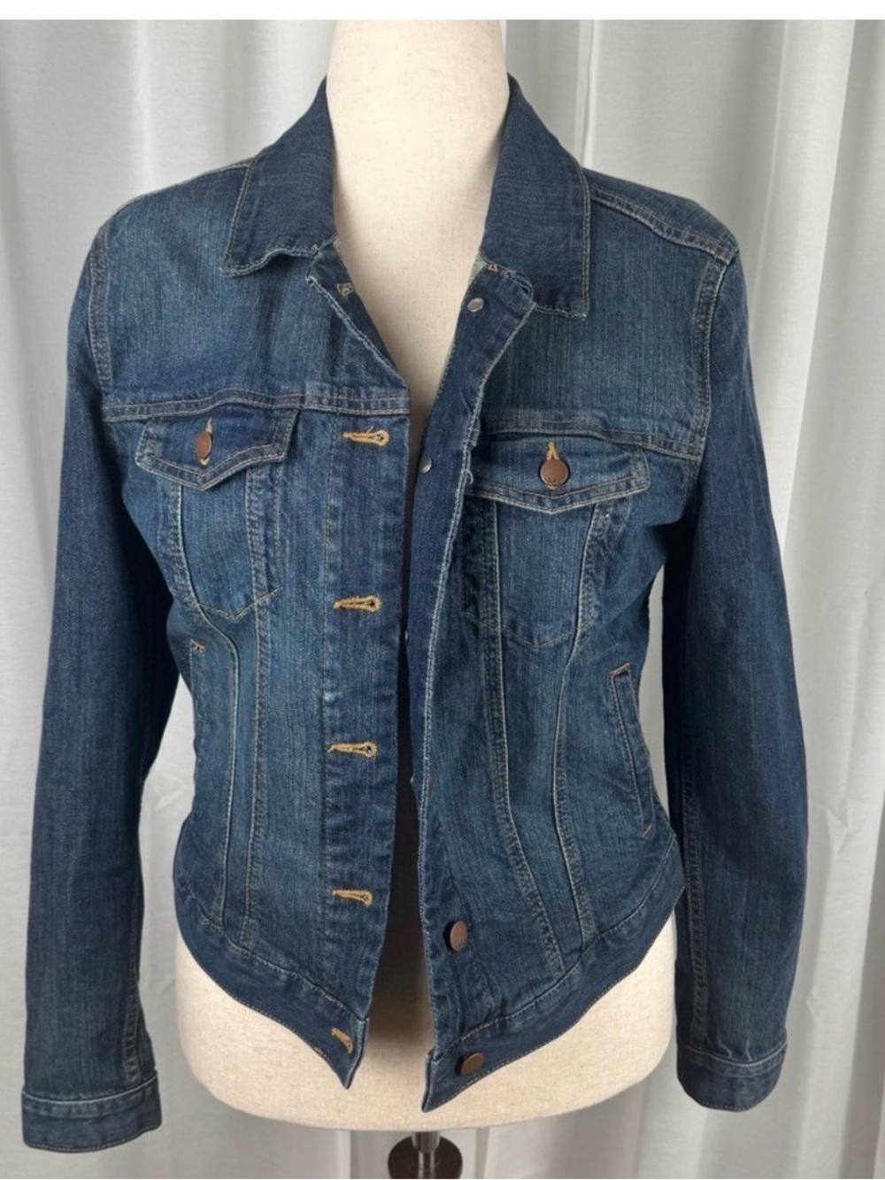 GAP Blue Denim Button-Front Jean Jacket